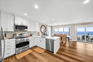 House, Ocean View | Private kitchen | Coffee/tea maker, full-size fridge, microwave, oven