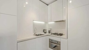 Apartment, 1 Double Bed, Patio, Mountain View (Sopra il Lago 5) | Private kitchen | Coffee/tea maker, fridge, oven, stovetop - Stunning 1 bed Lake Maggiore Apartment (Brezzo di Bedero)