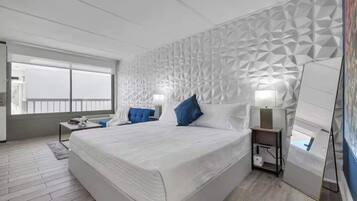 Deluxe studio suite, 1 kingsize bed met slaapbank, niet-roken, keuken | Verduisterende gordijnen, een strijkplank/strijkijzer, gratis wifi