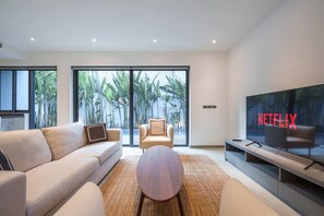 Villa, 4 chambres, piscine privée | Salle de séjour