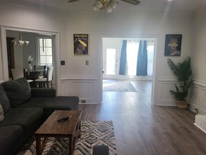 Smart TV, fireplace, printers