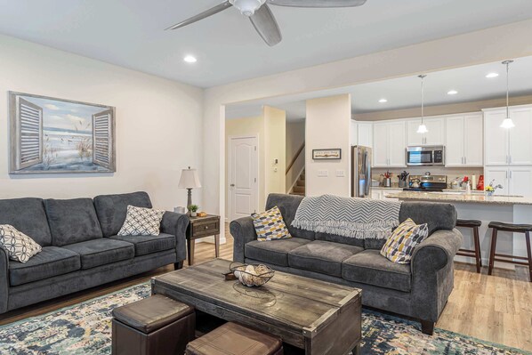 Televisie en een open haard