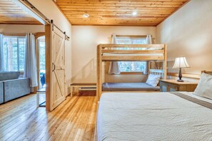 2 bedrooms, iron/ironing board, travel crib, WiFi