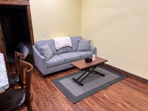 Smart TV y chimenea 