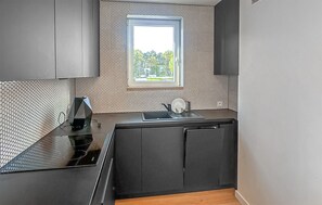 Fridge, stovetop, dishwasher, cookware/dishes/utensils