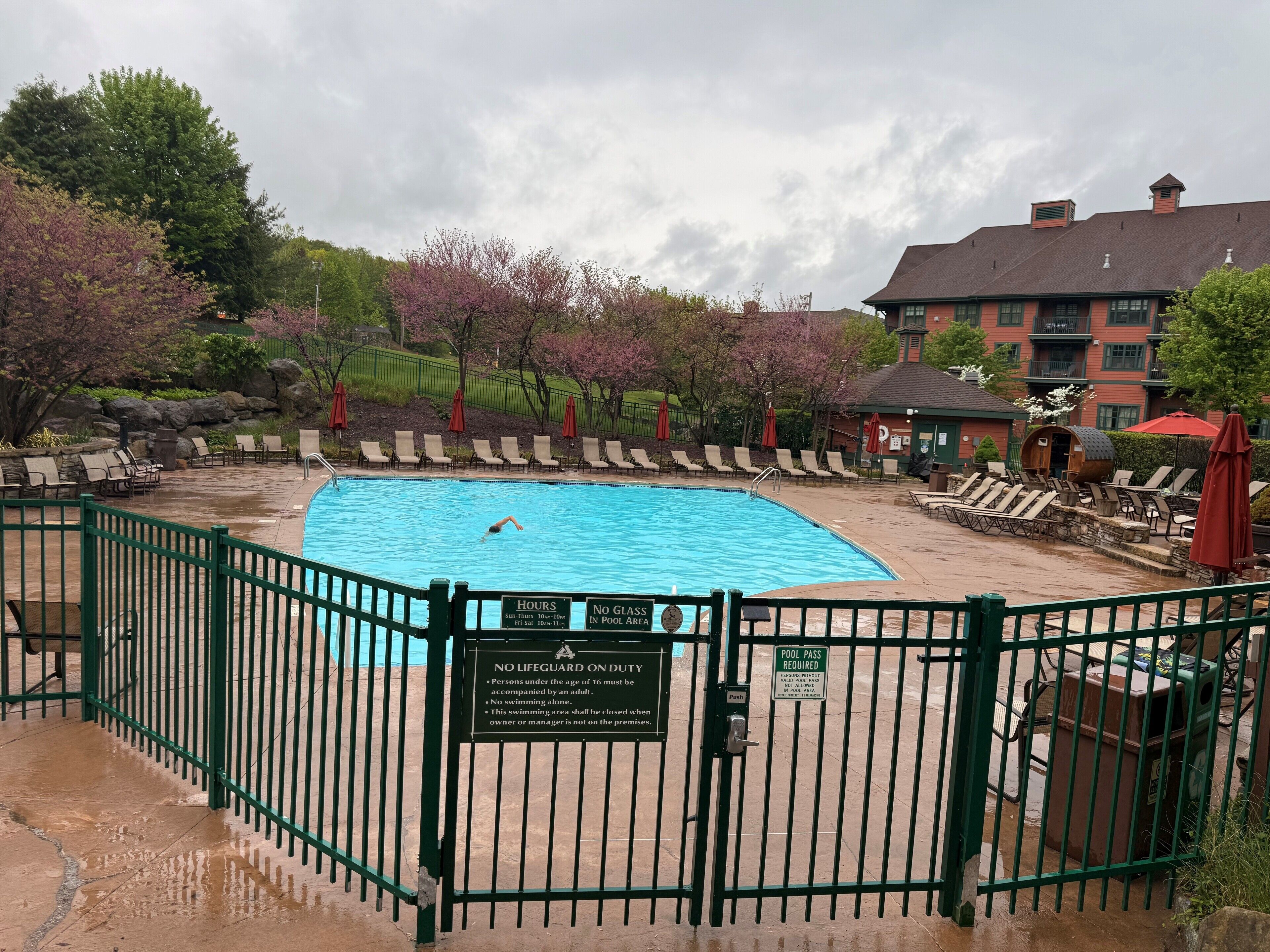 Outdoor pool, a heated pool