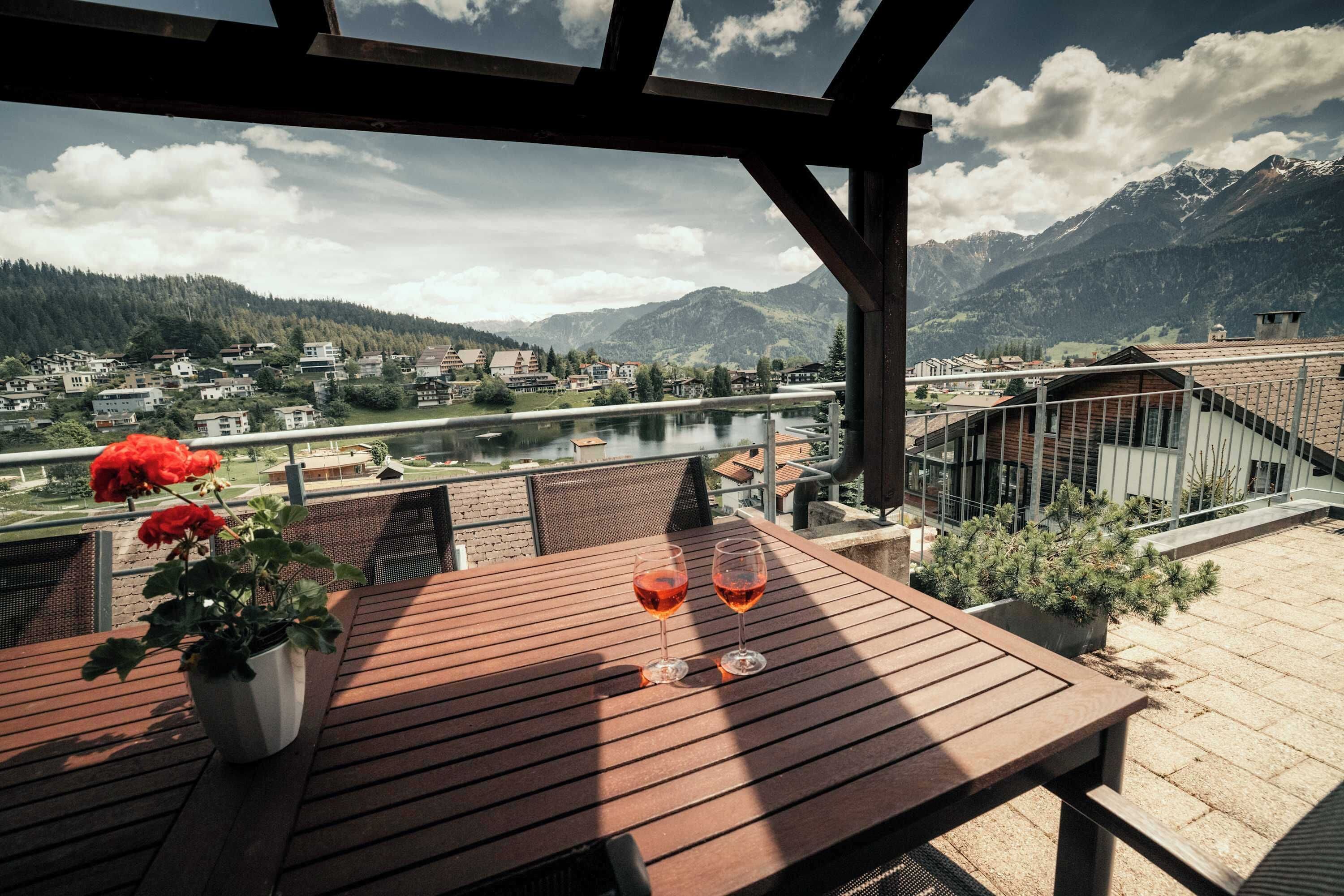 Enjoy breakfast lunch and supper on this large balcony with breathtaking views