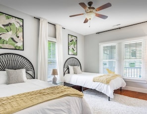 3 bedrooms, iron/ironing board, travel cot, WiFi