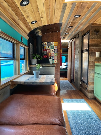 Interior. Charming Tiny Home/ school bus conversion in marvelous Cortez with WiFi
