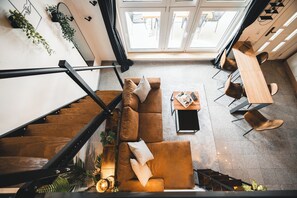 TV, fireplace - Vacation apartment in the countryside - with lake view, terrace & barbecue fun (Lohmen)