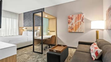 Suite, 1 King-Bett und Schlafsofa | Wohnbereich