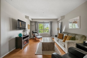 Smart TV, fireplace