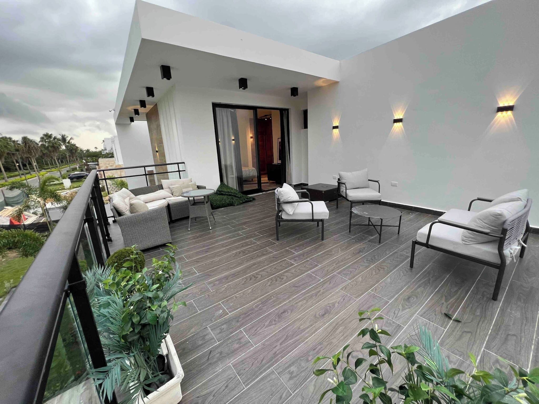 Vila, 6 quartos, acessível, para fumantes | Terraço/pátio