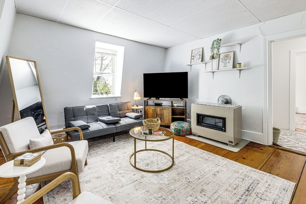 Worcester Vacation Rental | 1BR | 1BA | 900 Sq Ft | Stairs to Enter