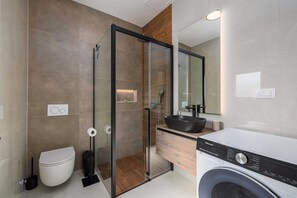 Hair dryer, towels