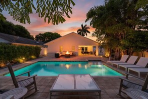 Outdoor pool, a heated pool