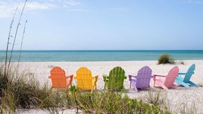 Sun loungers, beach towels