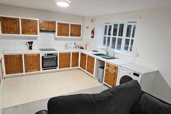 Microwave, oven, electric kettle, toaster