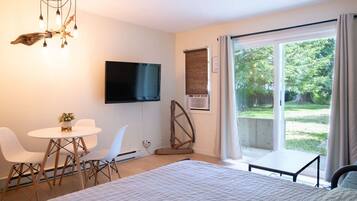 Desk, iron/ironing board, travel crib, WiFi (free)