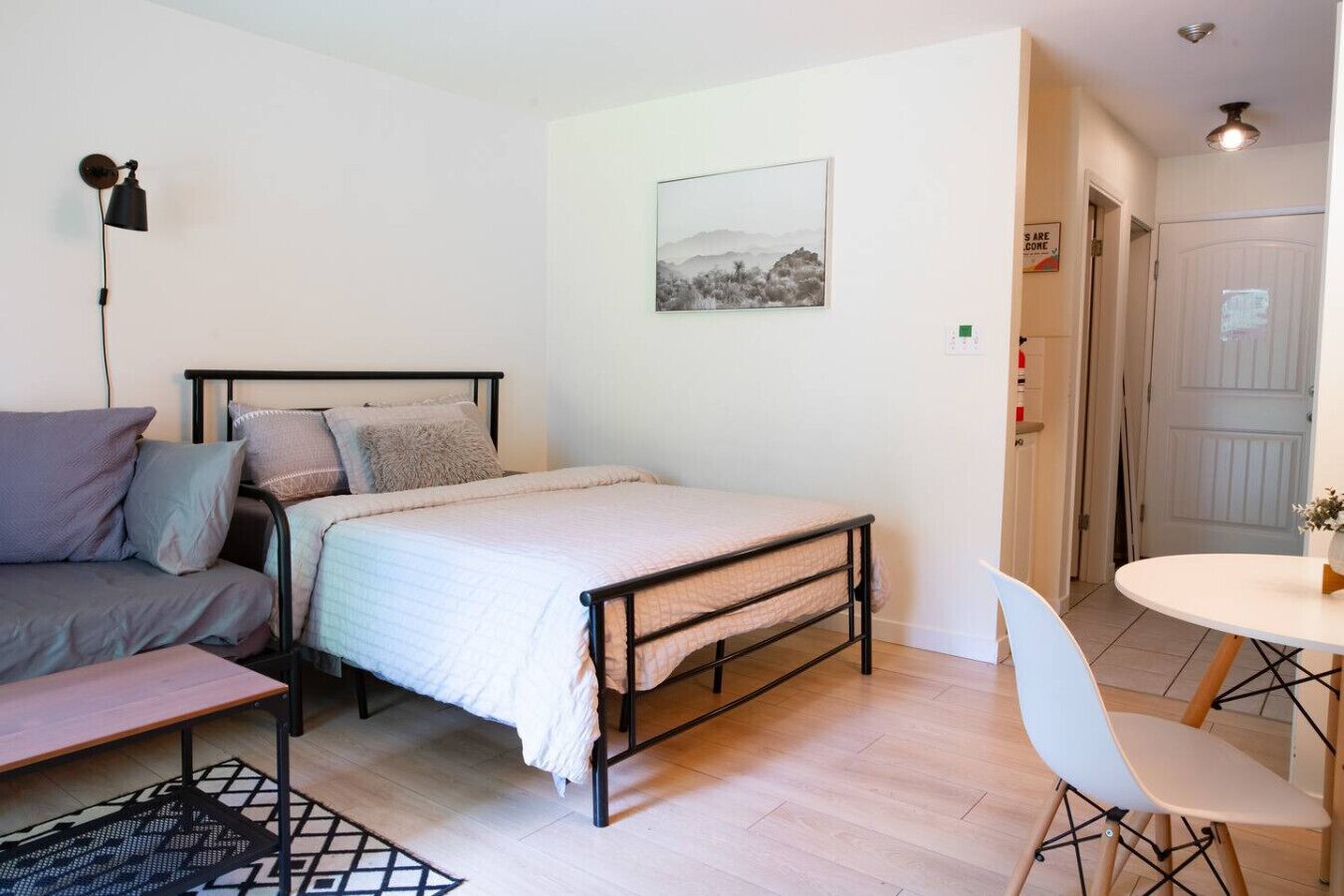Desk, iron/ironing board, travel cot, free WiFi