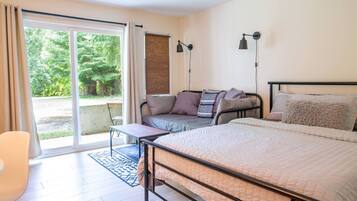 Desk, iron/ironing board, travel crib, WiFi (free)