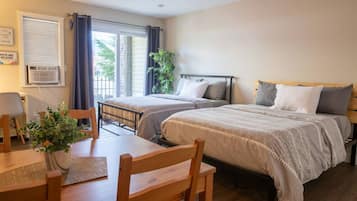 Desk, iron/ironing board, WiFi (free), bed sheets