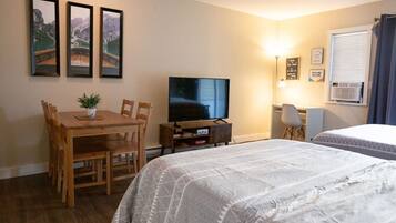 Desk, iron/ironing board, WiFi (free), bed sheets