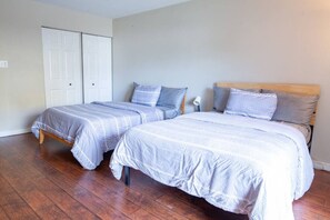 Desk, iron/ironing board, travel cot, free WiFi