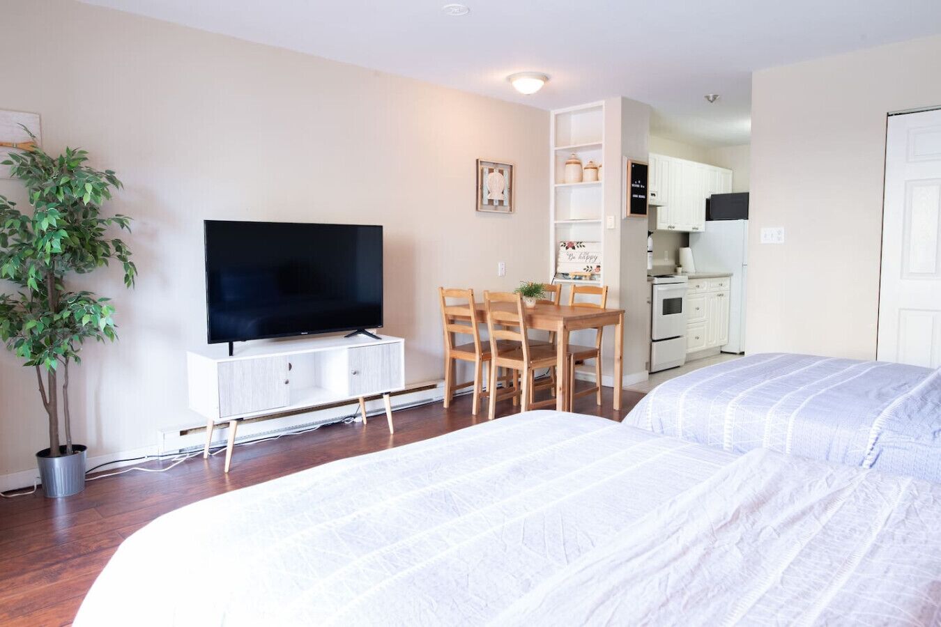 Desk, iron/ironing board, travel crib, free WiFi