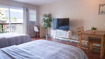 Desk, iron/ironing board, travel crib, free WiFi