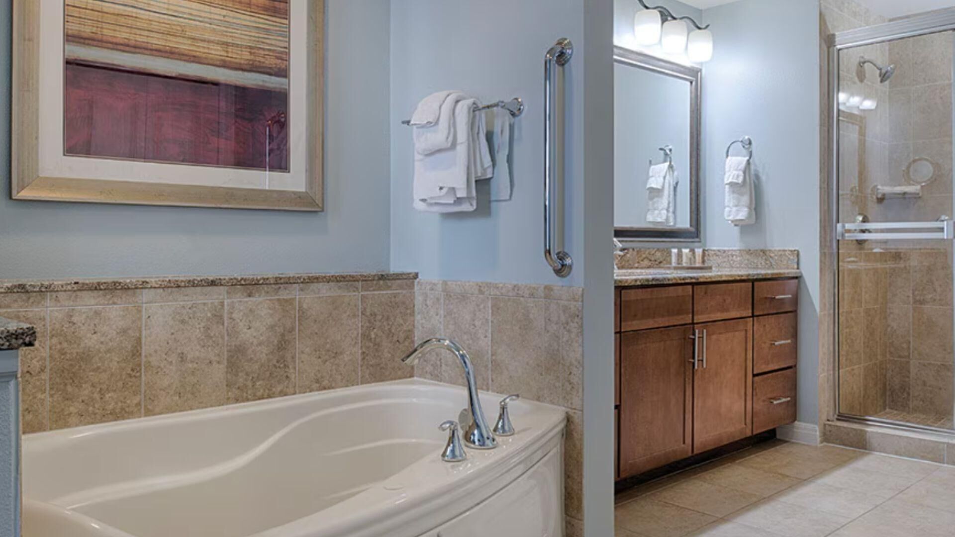 Hair dryer, towels