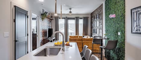 Apartment, 2 Bedrooms, Balcony | Private kitchen | Coffee/tea maker, cleaning supplies