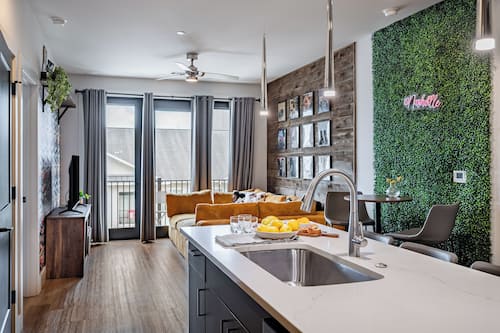 Appartement, 2 chambres, balcon | Cuisine privée | Cafetière-théière, produits de nettoyage