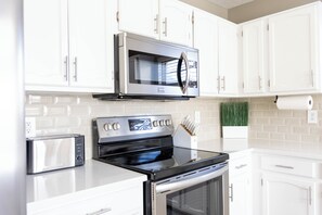 Microwave, oven, stovetop, dishwasher