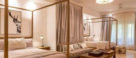 8 chambres, fer et planche Ă repasser, Wi-Fi, draps fournis