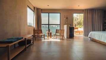 Deluxe-dobbeltværelse - balkon - havudsigt | 1 soveværelse, premium-sengetøj, minibar, gratis Wi-Fi