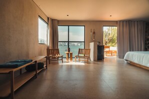 Chambre Deluxe double, balcon, vue sur la mer | 1 chambre, literie de qualité, minibar, accès au Wi-Fi (inclus)