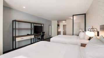 Suite, 2 Queen Beds, Non Smoking | Free WiFi, bed sheets