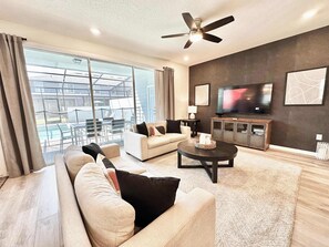 TV, video games, foosball, offices