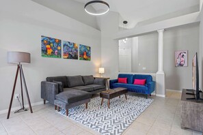 TV, foosball, offices