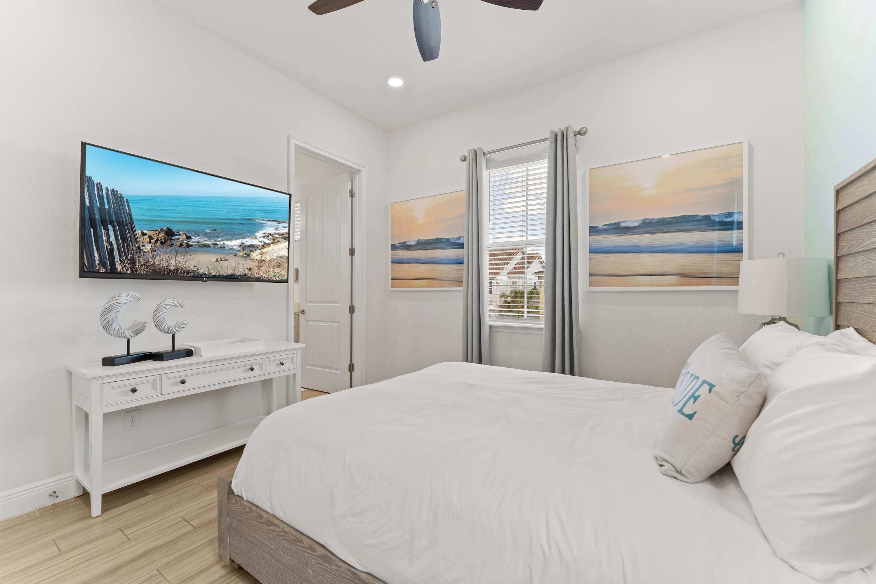 3 bedrooms, iron/ironing board, travel cot, WiFi