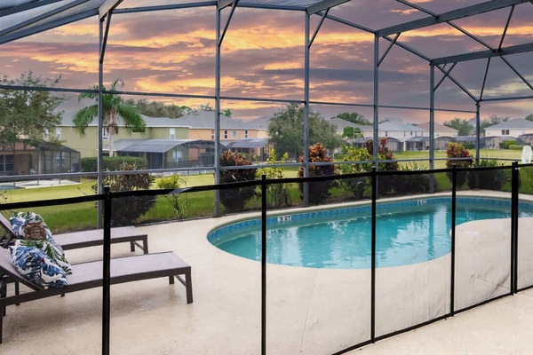 Outdoor screened in heated pool