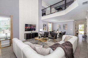 TV, video games, foosball, offices