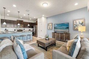 Televisio, pöytäjalkapallopöytä, työhuone