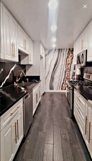 Microwave, oven, stovetop, dishwasher