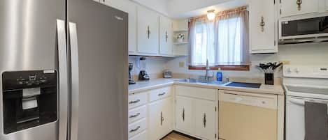 Microwave, oven, stovetop, paper towels