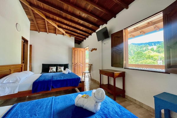Family Double or Twin Room, Patio, Mountain View | Desk, free WiFi, bed sheets
