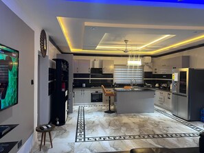 Executive Penthouse | Living area | 52-inch flat-screen TV with digital channels, TV