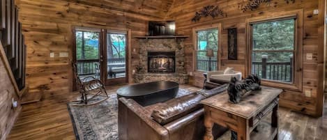 Smart TV, fireplace, video games