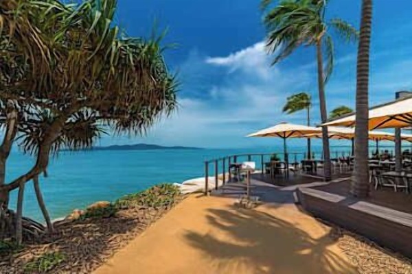 The Strand beachfront promenade just moments from the apartment